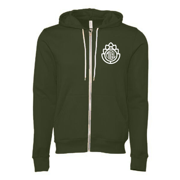 BELLA + CANVAS - Unisex Sponge Fleece Full-Zip Hoodie - Printed Logos Thumbnail